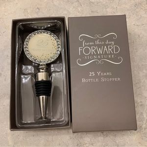 3/$20 25th anniversary wine bottle stopper